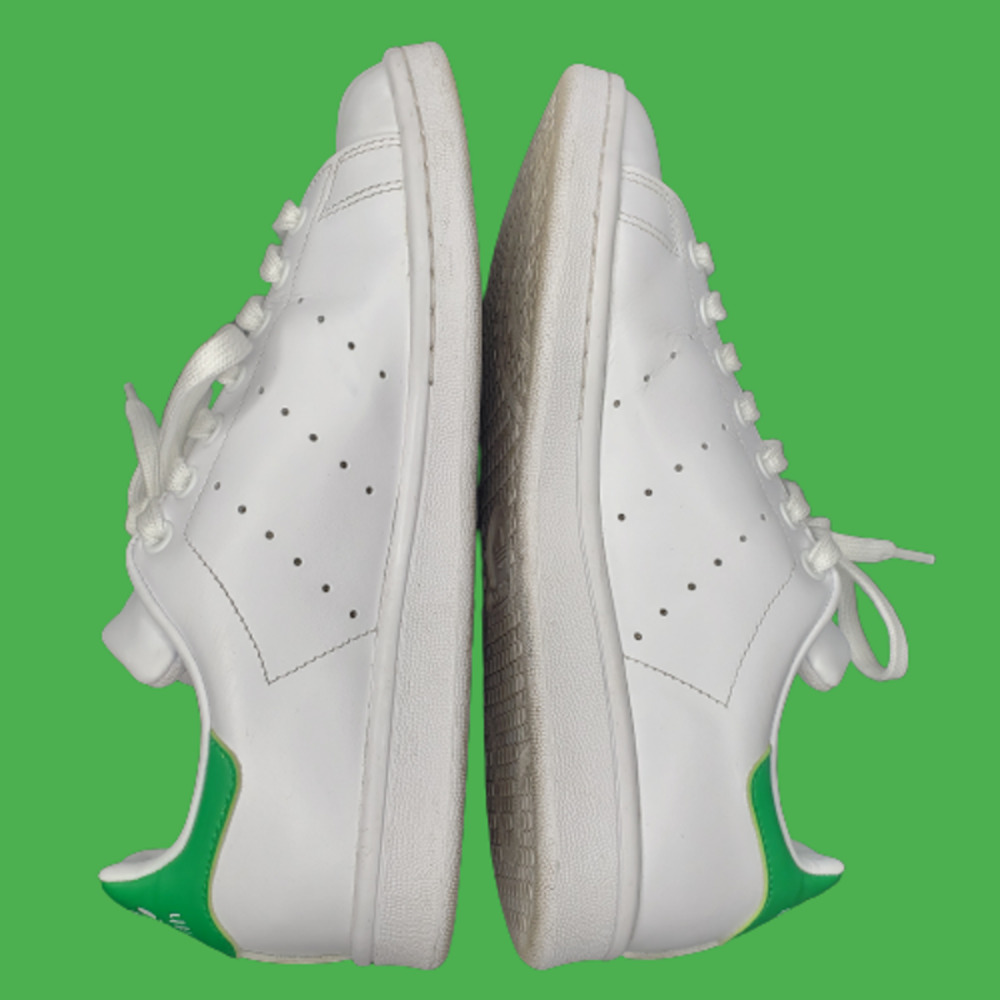 SOLD Woman's Adidas Endorsed by Stan Smith Cloud White & Green Shoes Sz 9 - Picture 5 of 12